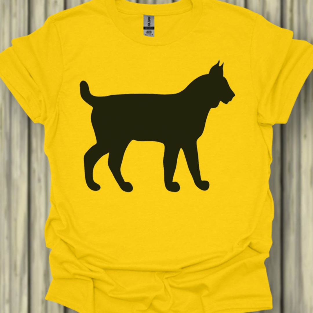 Lynx silhouette black trendy T-shirt