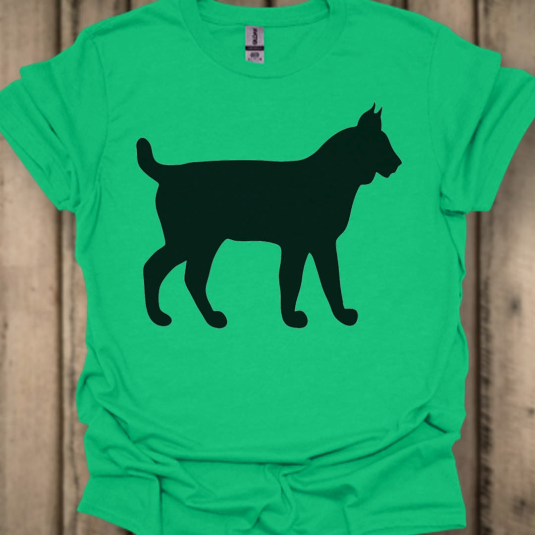 Lynx silhouette black trendy T-shirt