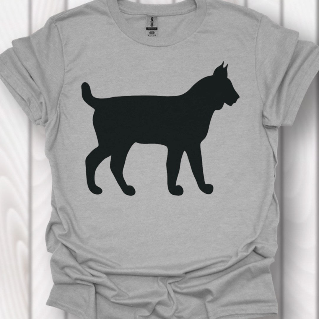 Lynx silhouet zwart tijdloos T-shirt