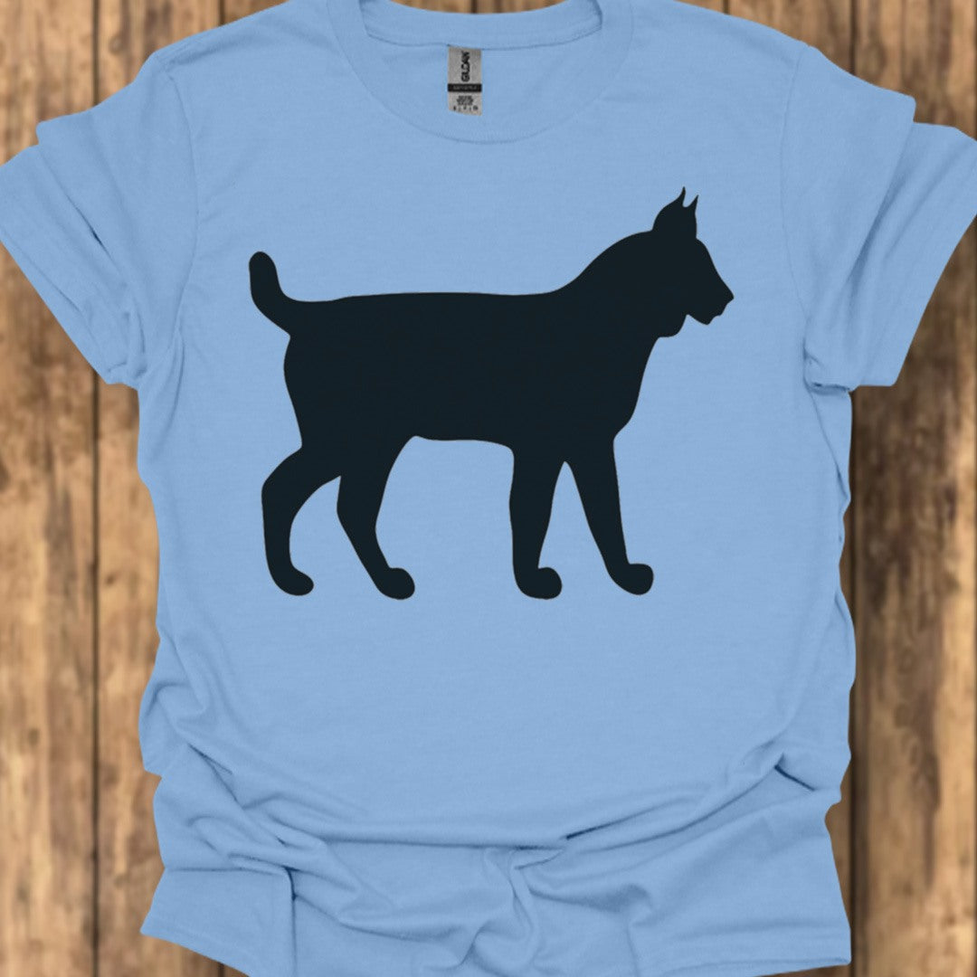 Lynx silhouette black trendy T-shirt