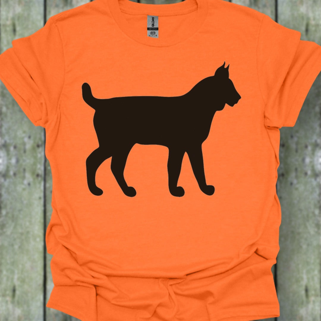 Lynx silhouette black trendy T-shirt