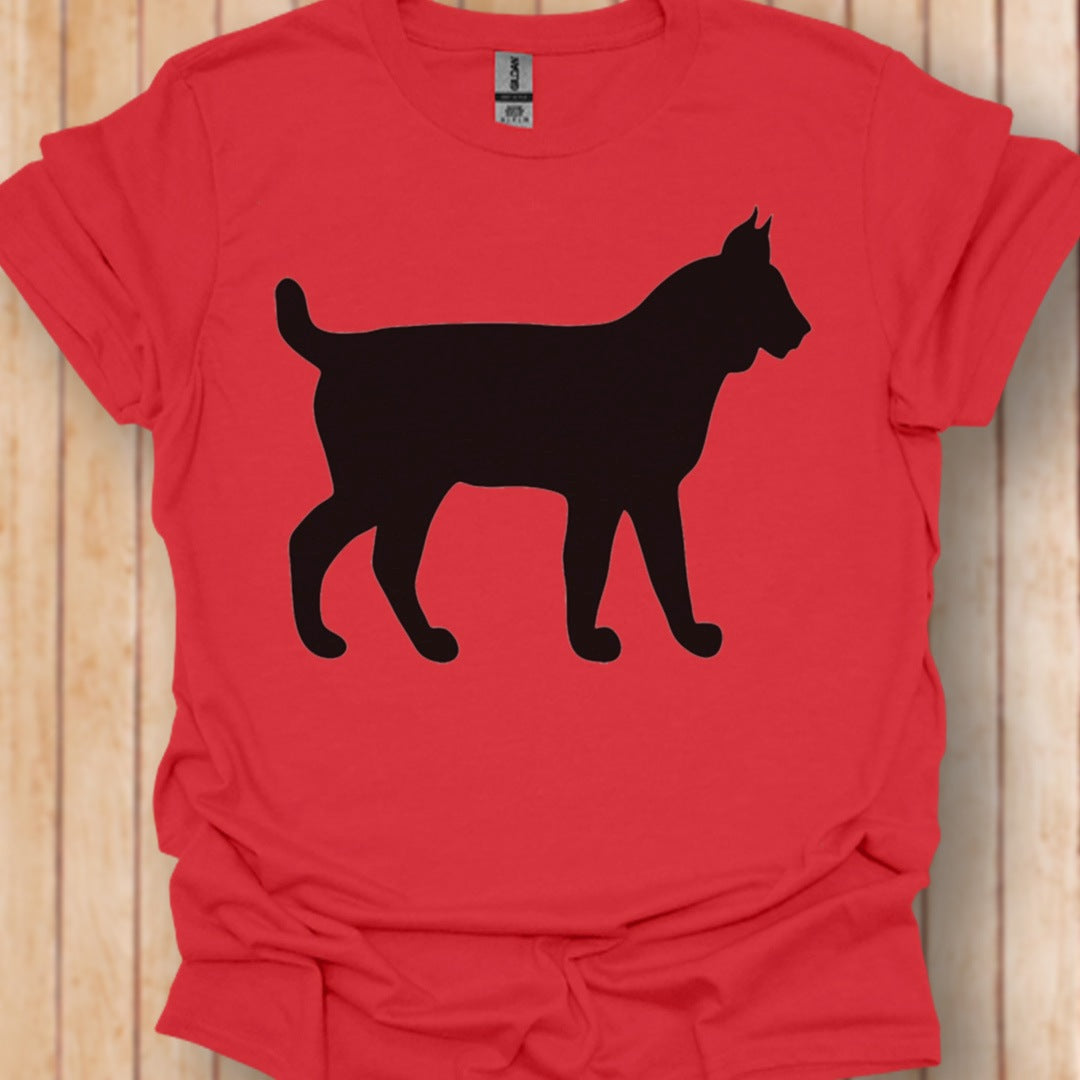 Lynx silhouette black trendy T-shirt