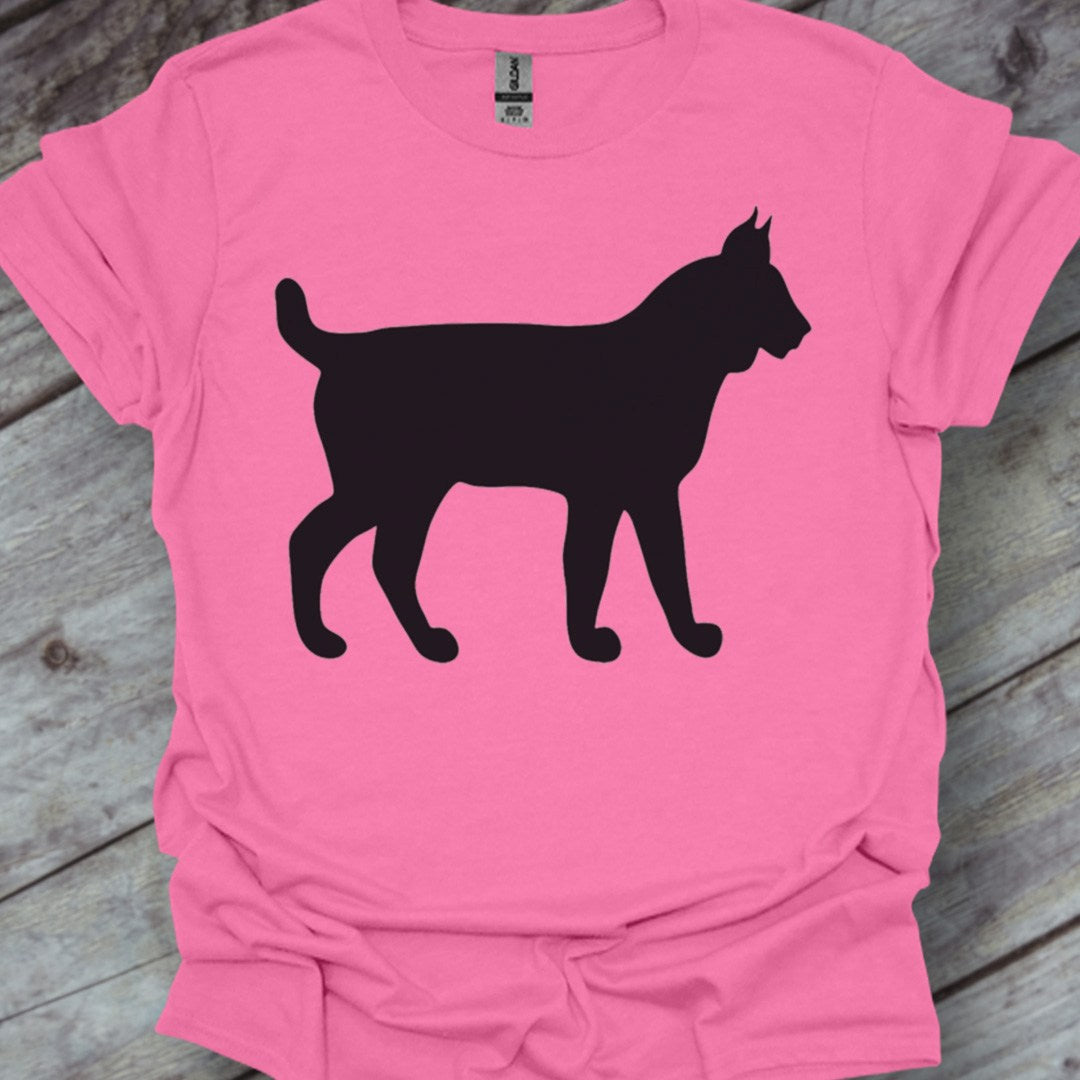 Lynx silhouette black trendy T-shirt