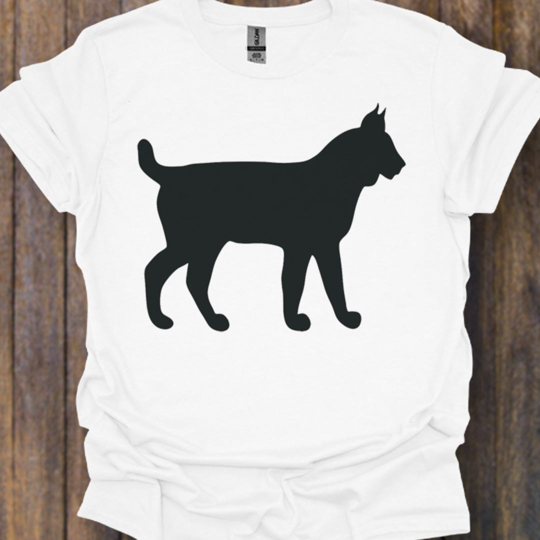 Lynx silhouet zwart tijdloos T-shirt