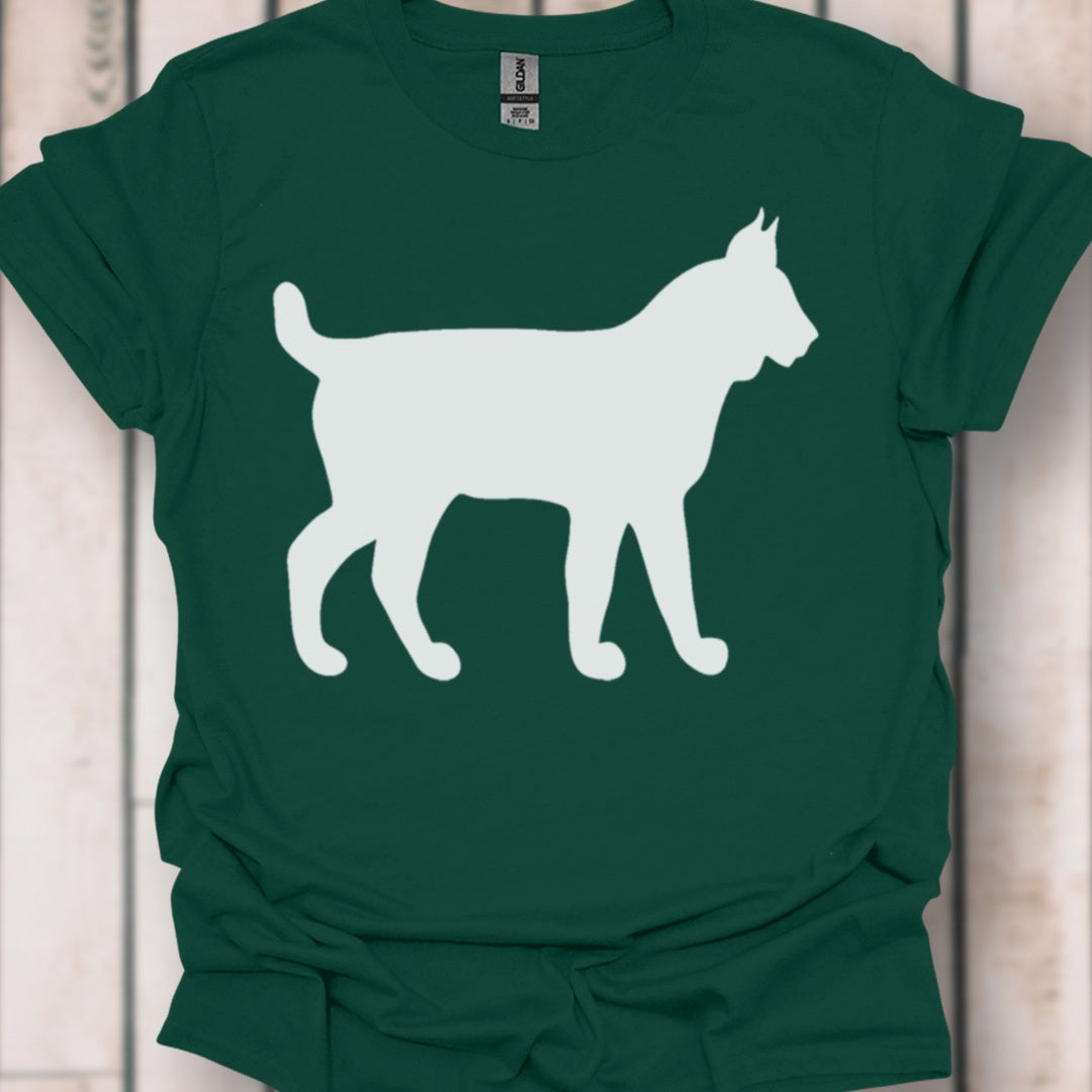 Lynx silhouette blanche T-shirt intemporel