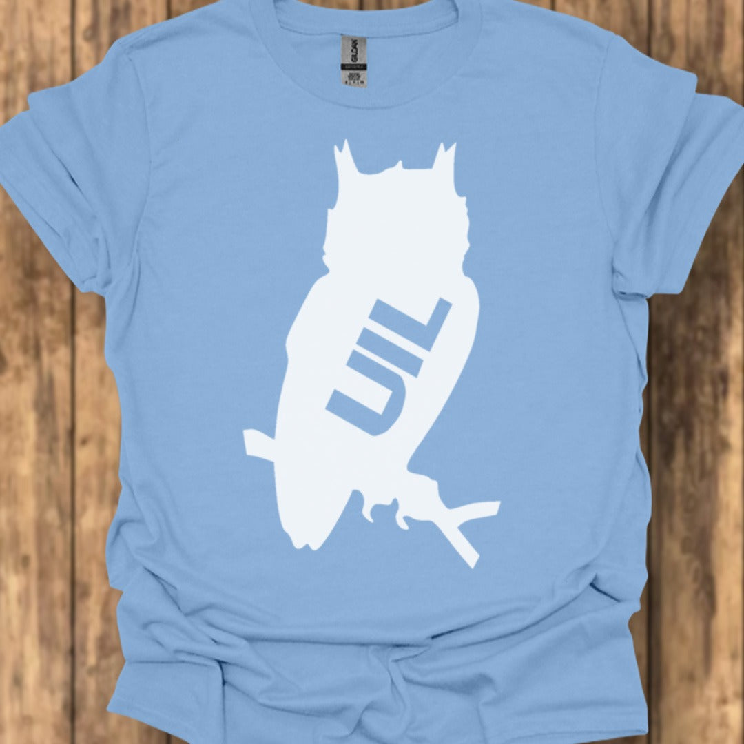 Uil silhouet met tekst wit trendy T-shirt