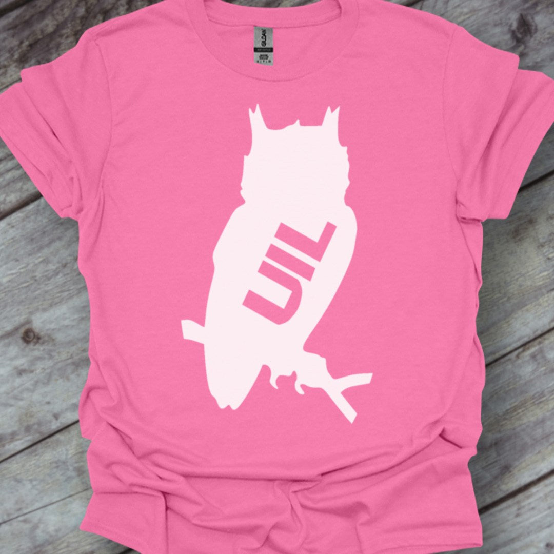 Uil silhouet met tekst wit trendy T-shirt