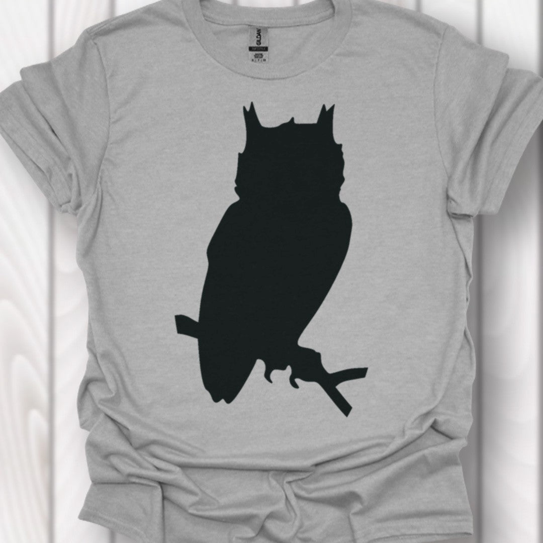 Uil silhouet zwart tijdloos T-shirt