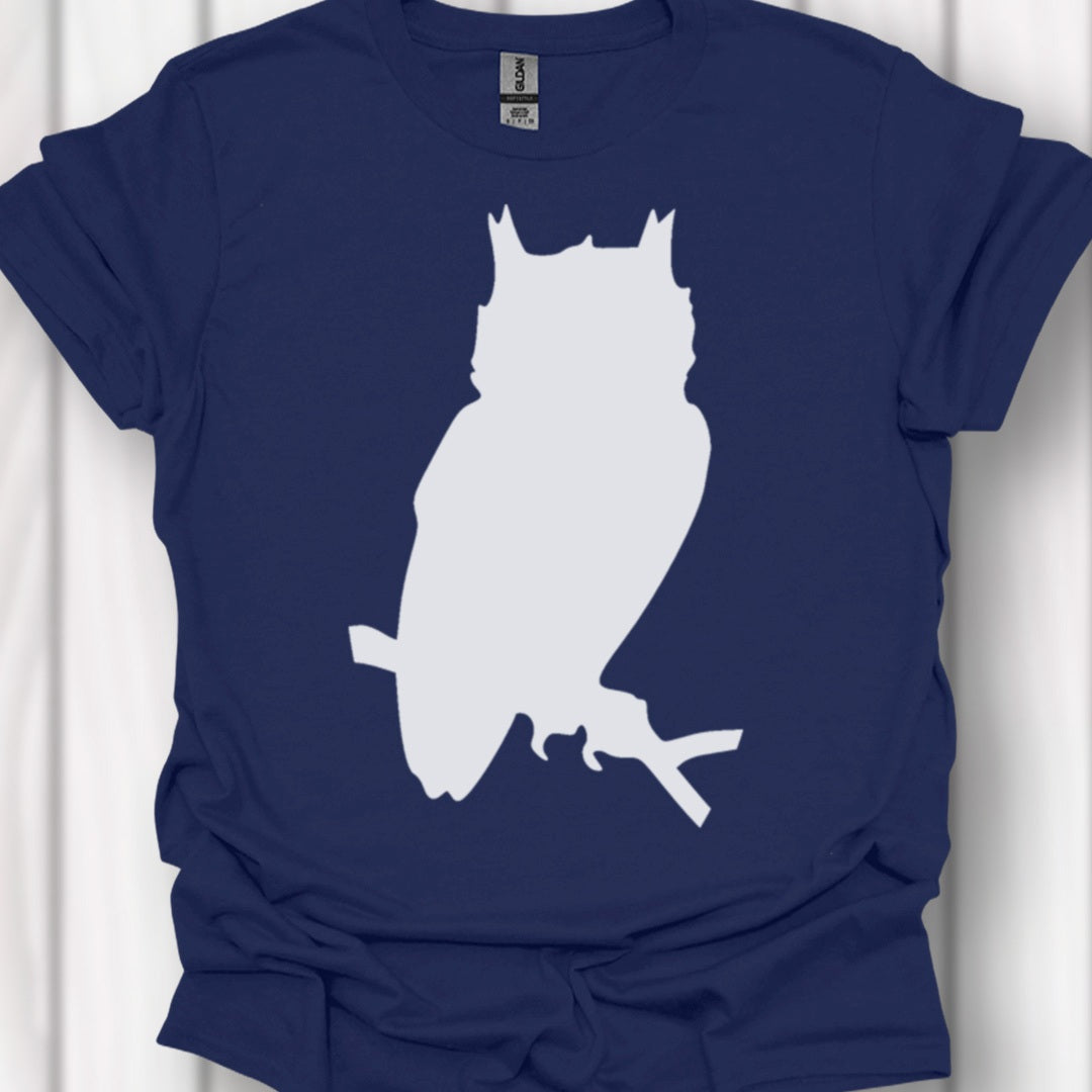 Uil silhouet wit tijdloos T-shirt