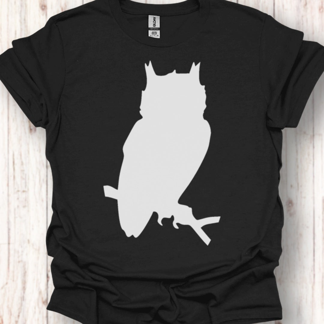 Uil silhouet wit tijdloos T-shirt