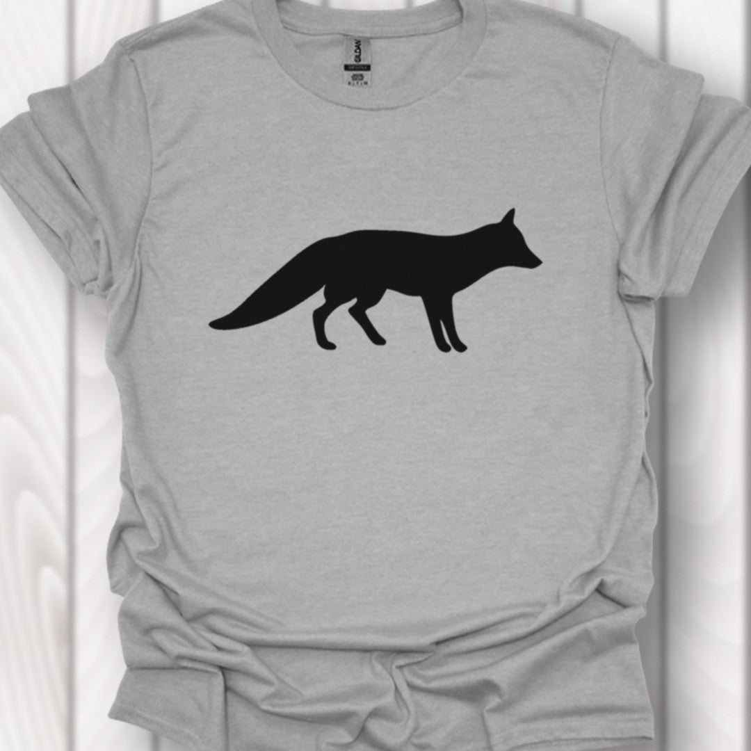 Renard silhouette noire T-shirt intemporel