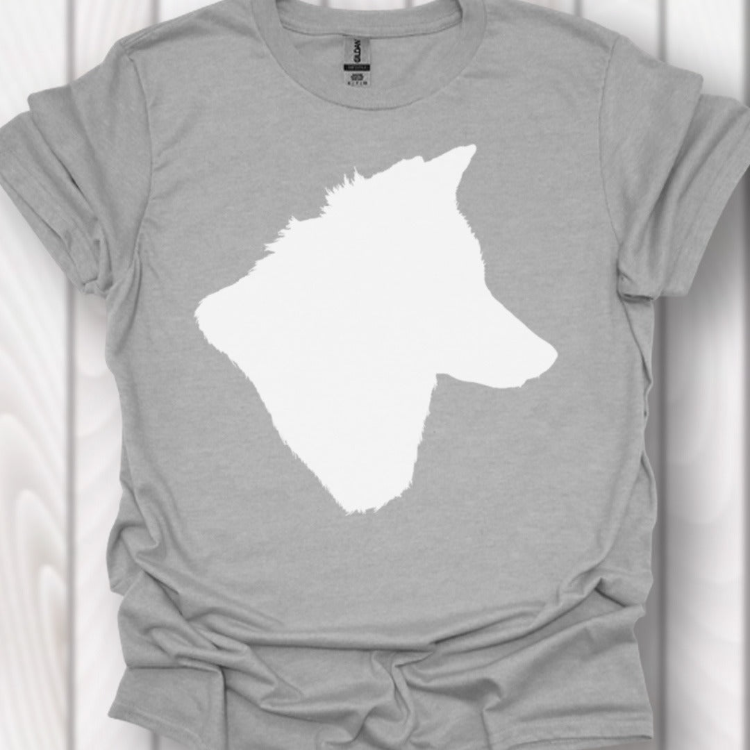 Wolf head silhouette white timeless T-shirt