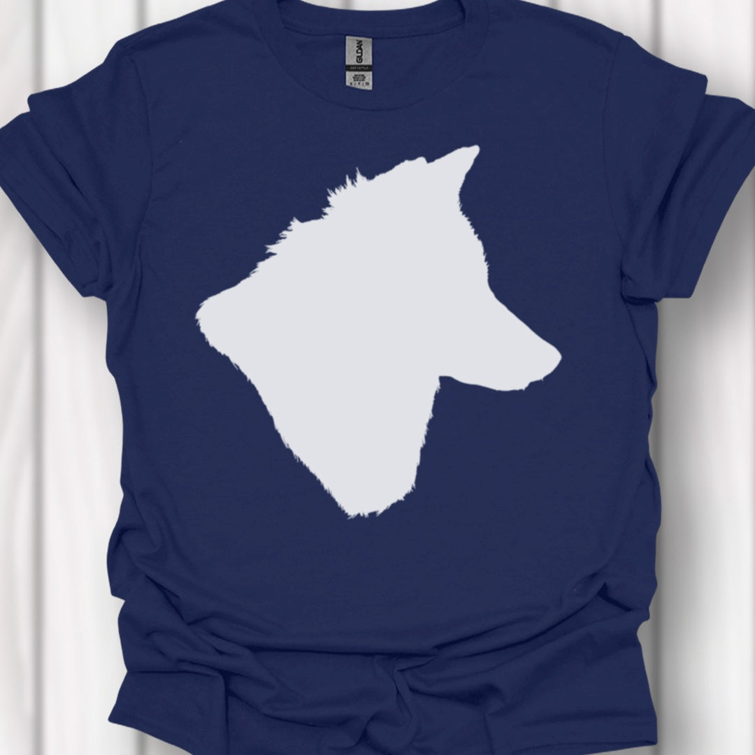 Wolf head silhouette white timeless T-shirt