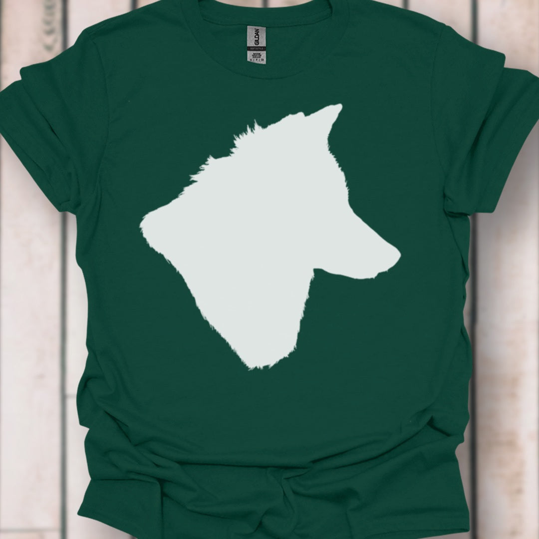 Wolf head silhouette white timeless T-shirt