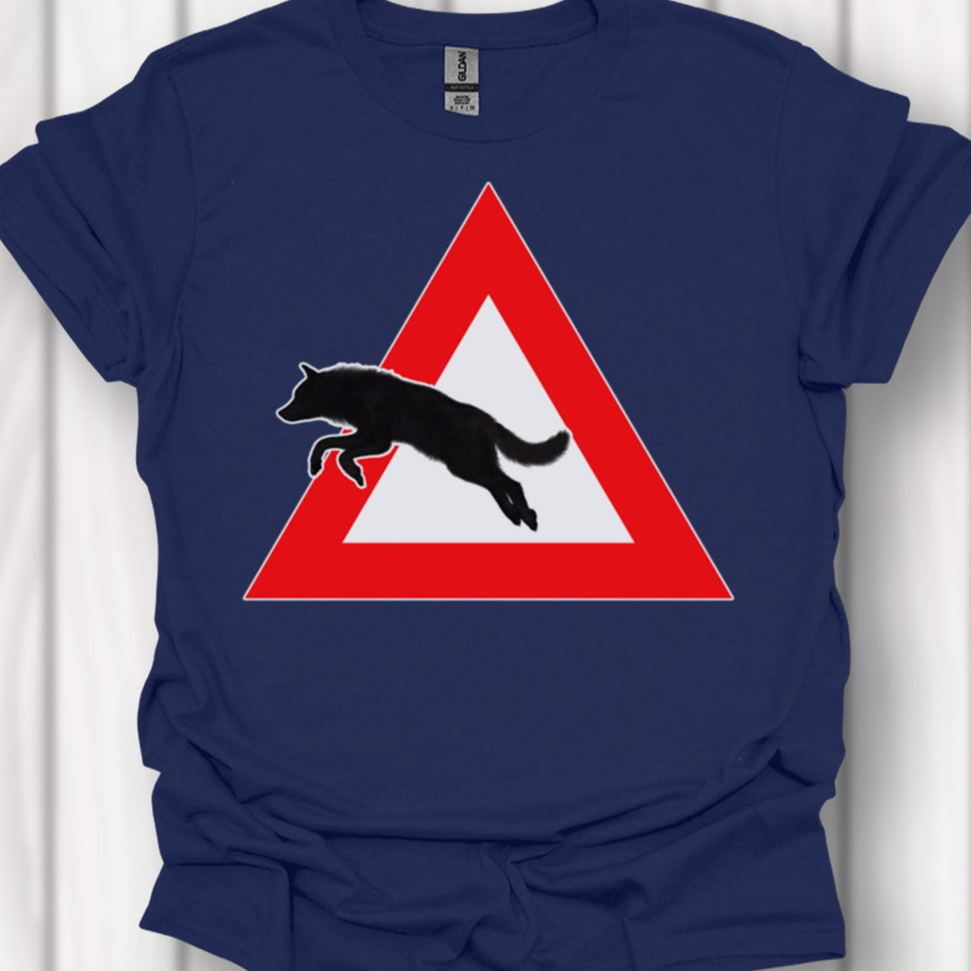 Warning sign wolf timeless T-shirt