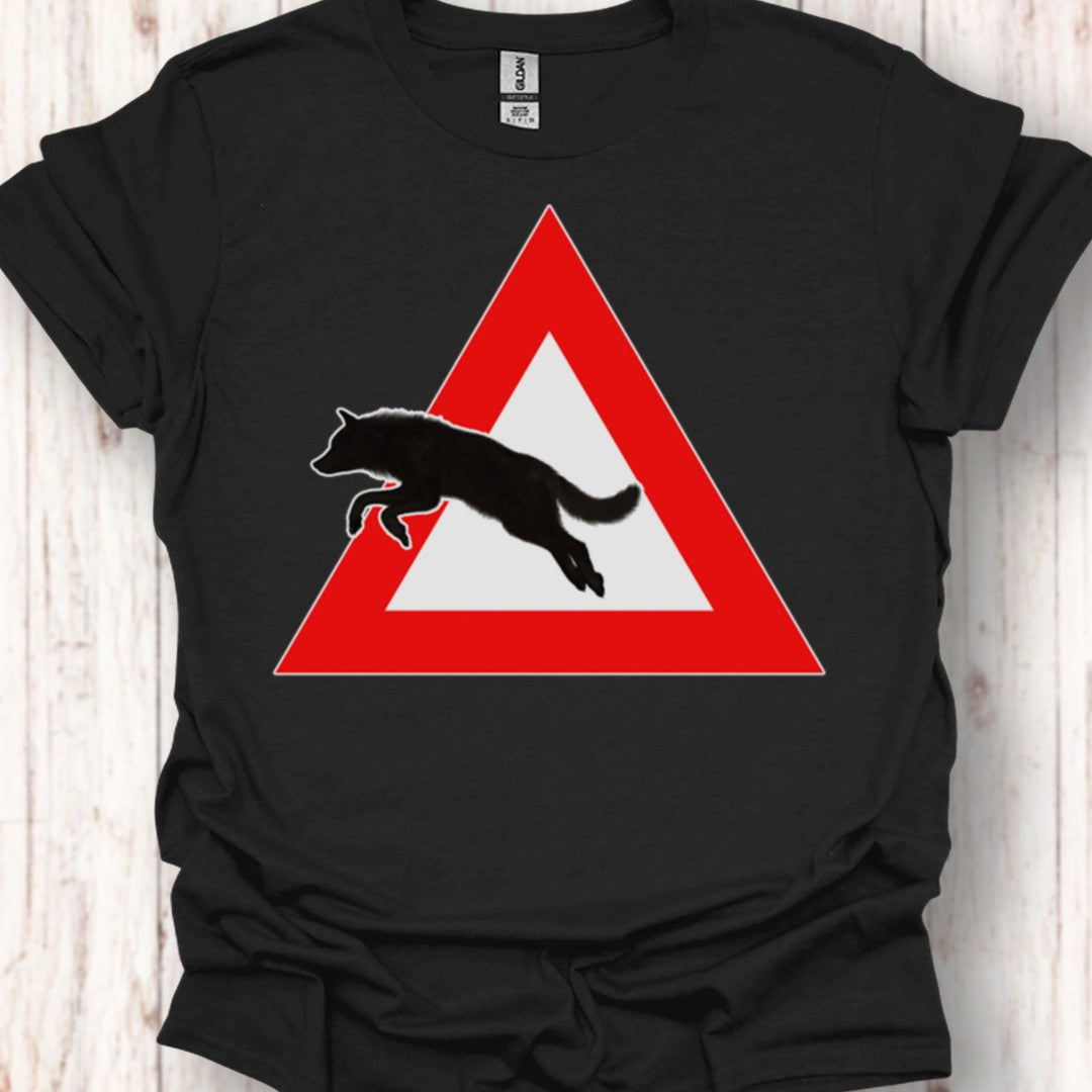 Warning sign wolf timeless T-shirt