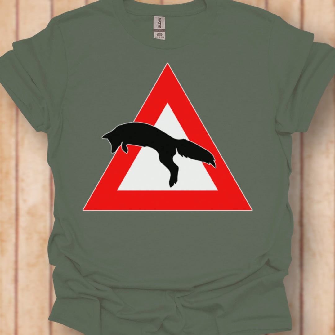 Panneau danger renard T-shirt intemporel