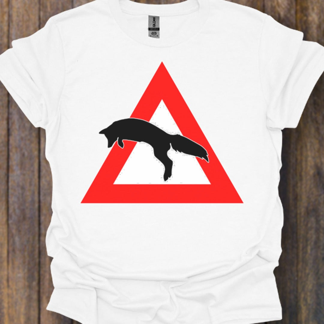 Panneau danger renard T-shirt intemporel