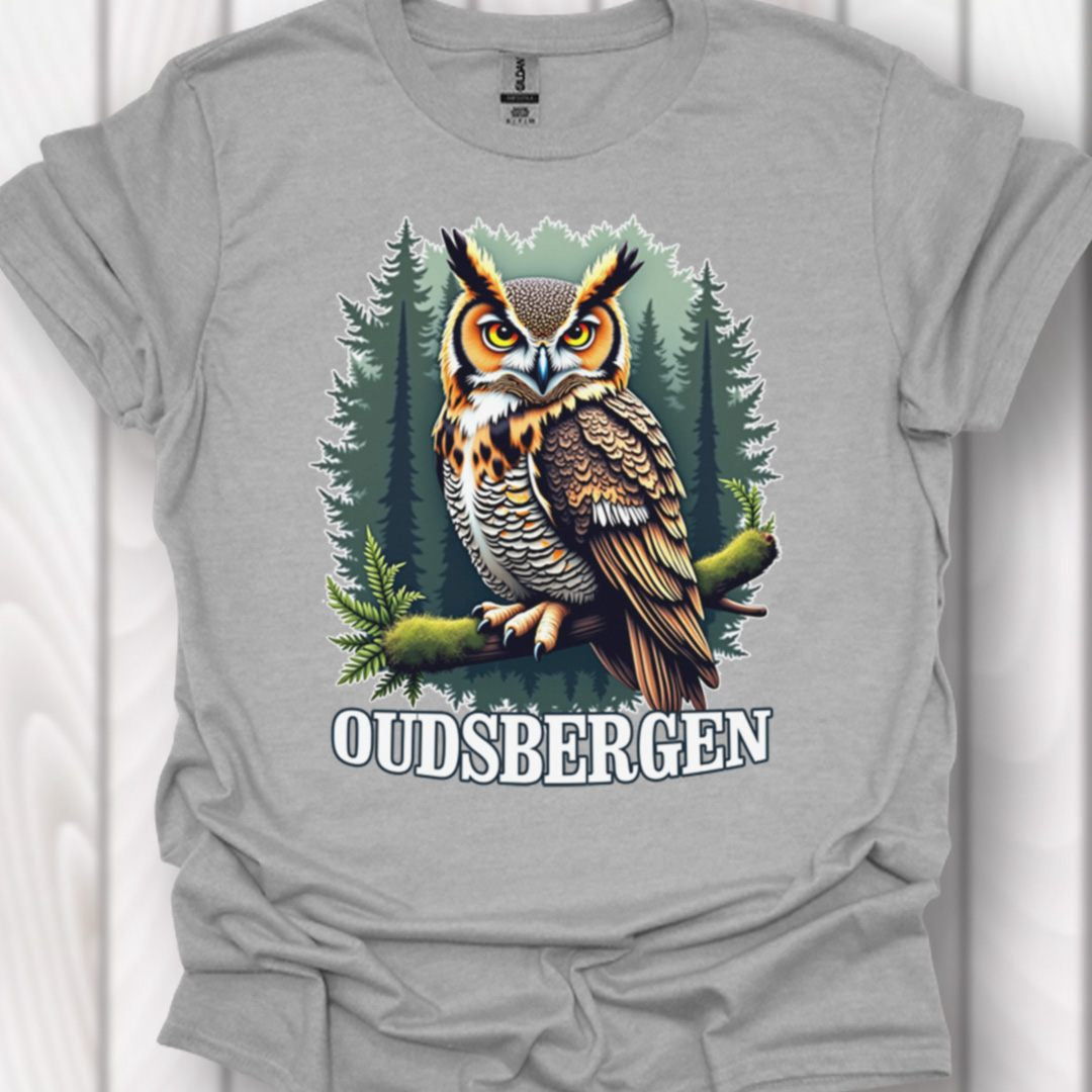 Hibou grand-duc Oudsbergen blanc T-shirt intemporel