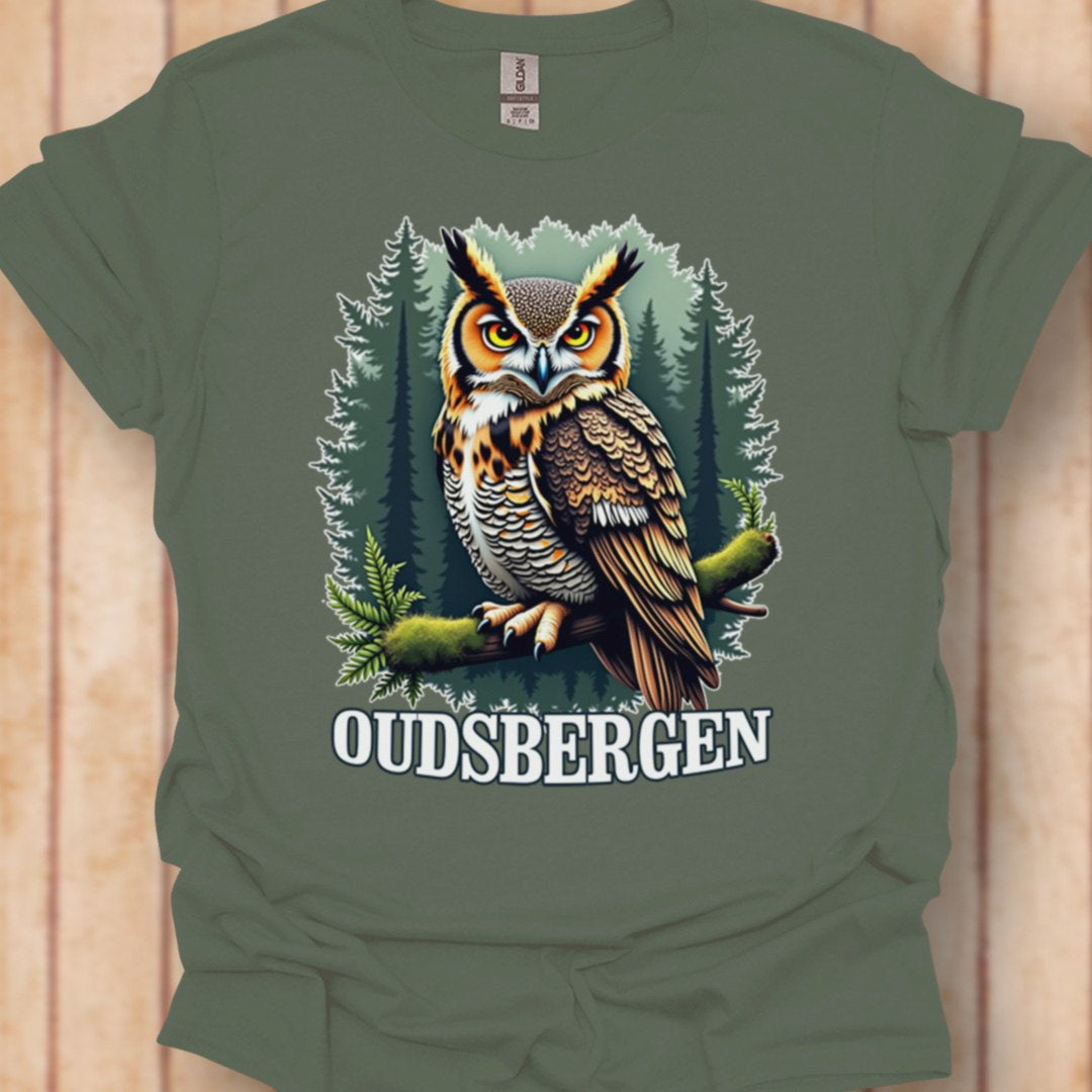 Hibou grand-duc Oudsbergen blanc T-shirt intemporel