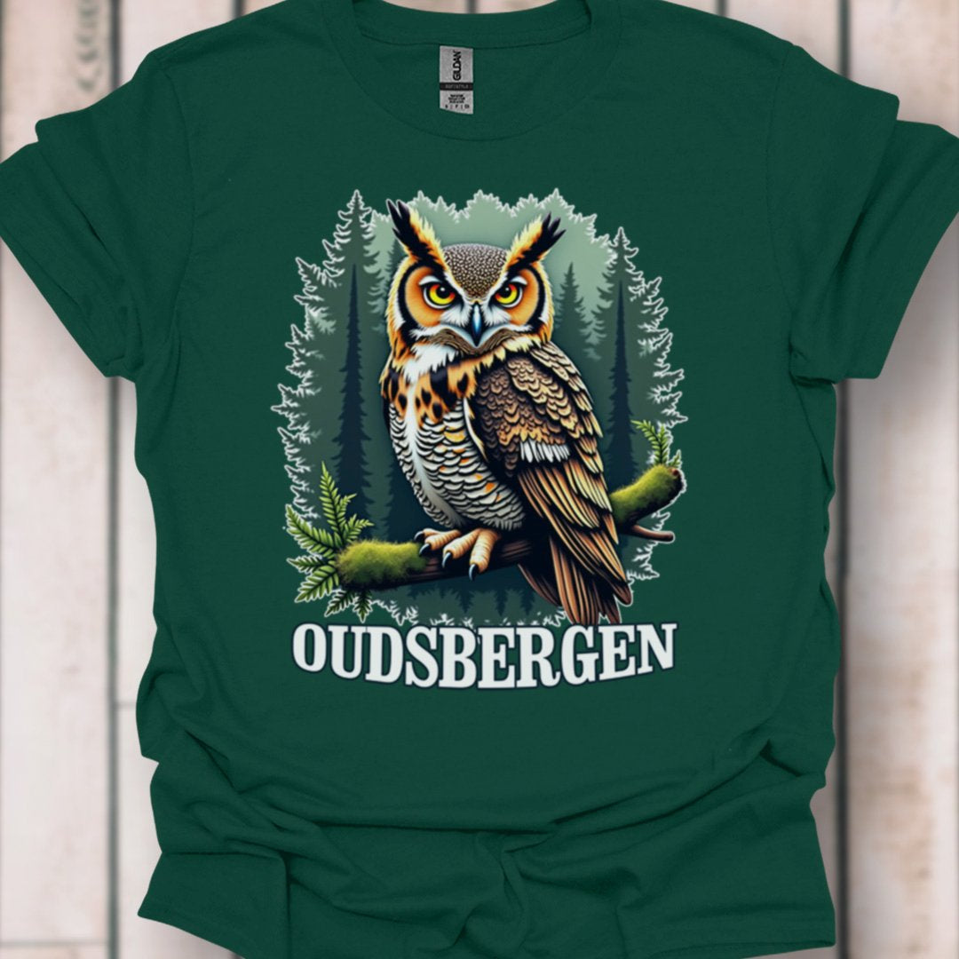 Hibou grand-duc Oudsbergen blanc T-shirt intemporel