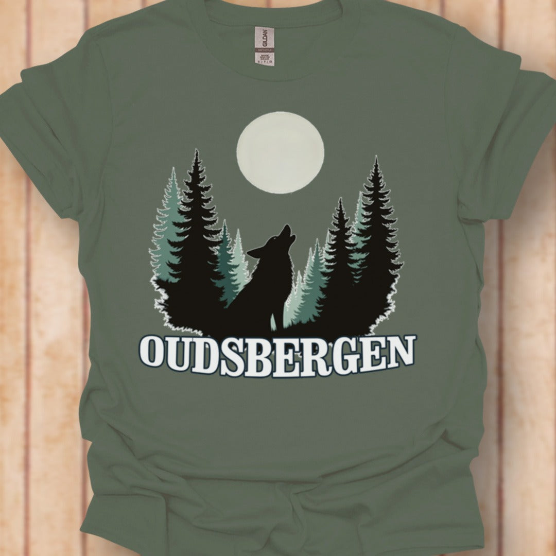 Loup pleine lune Oudsbergen blanc T-shirt intemporel