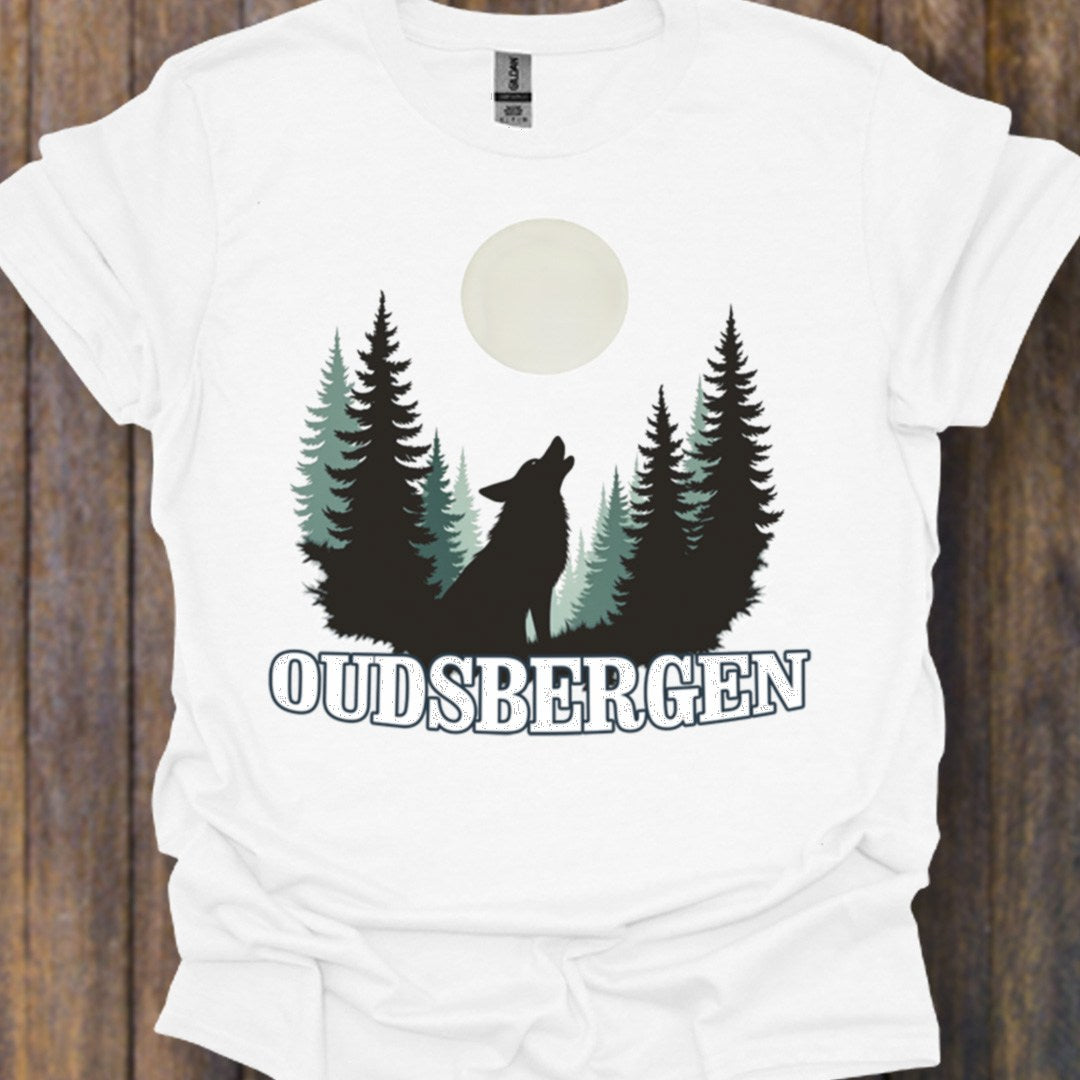 Loup pleine lune Oudsbergen blanc T-shirt intemporel