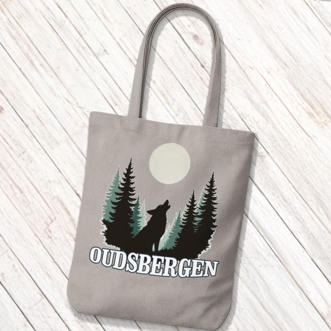 Wolf Volle Maan Oudsbergen Wit Tote Bag