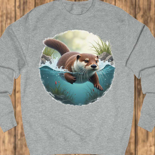 Zwemmende otter sweatshirt