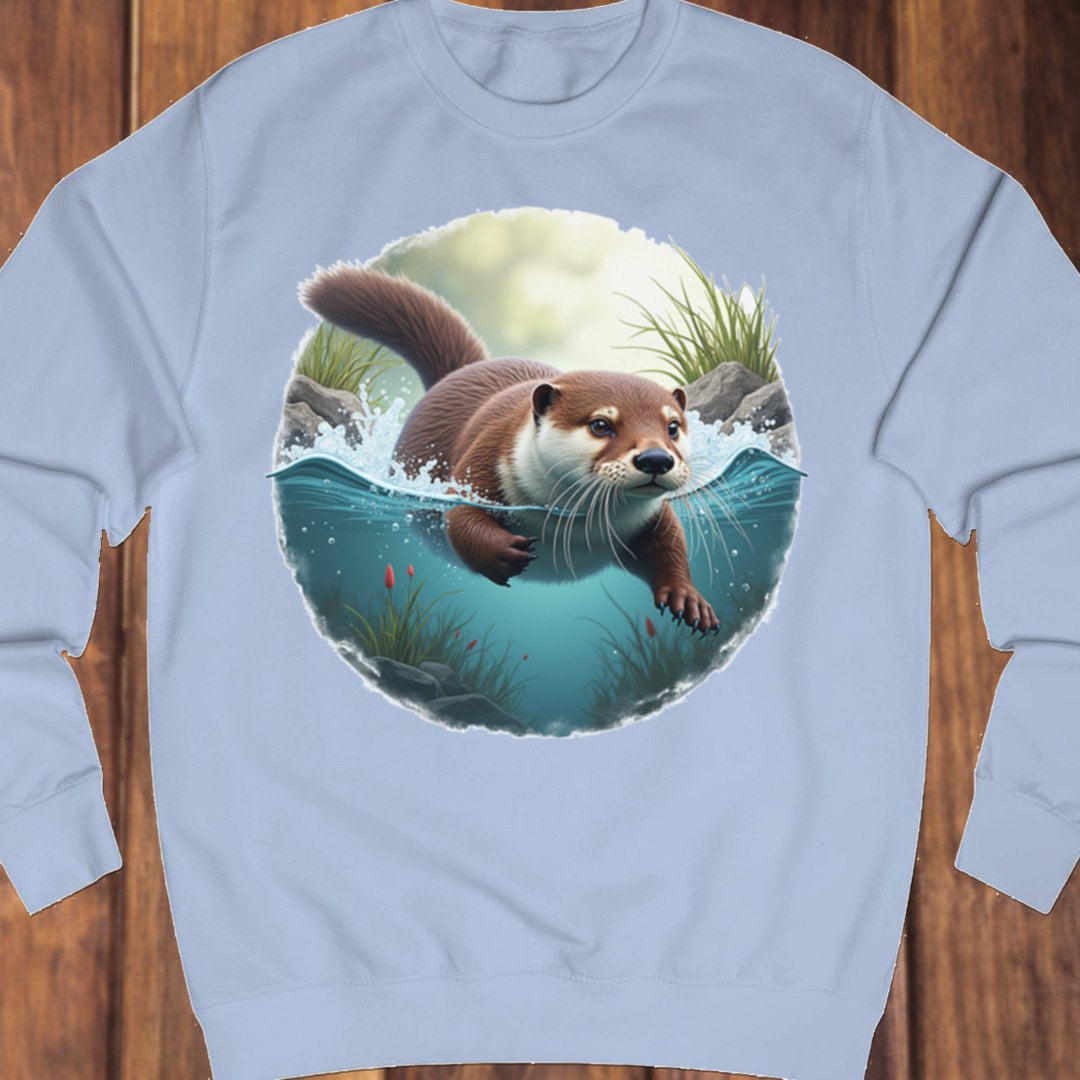 Zwemmende otter sweatshirt