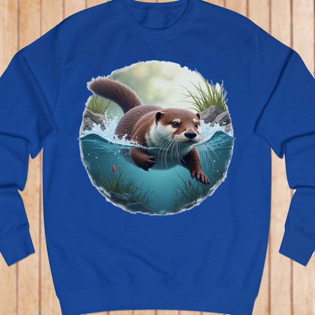 Zwemmende otter sweatshirt