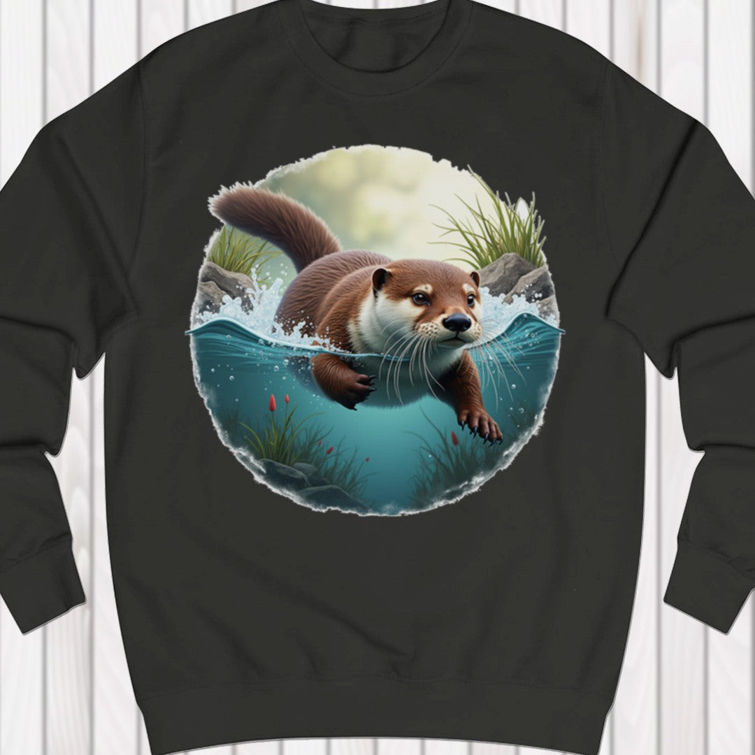 Zwemmende otter sweatshirt