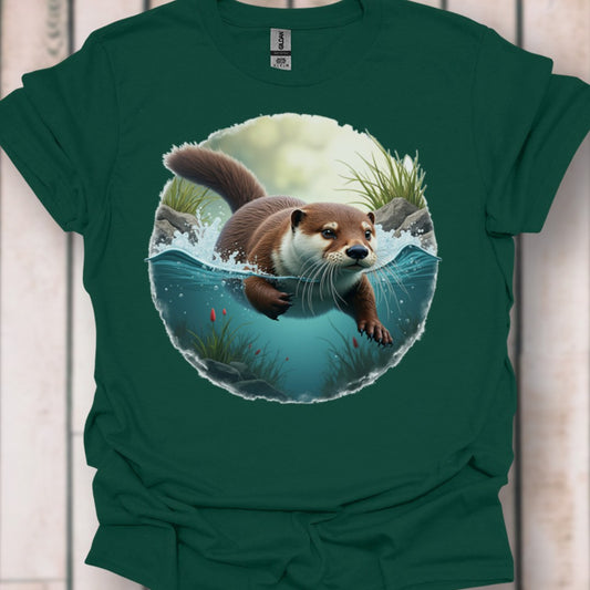 Zwemmende Otter T‑Shirt