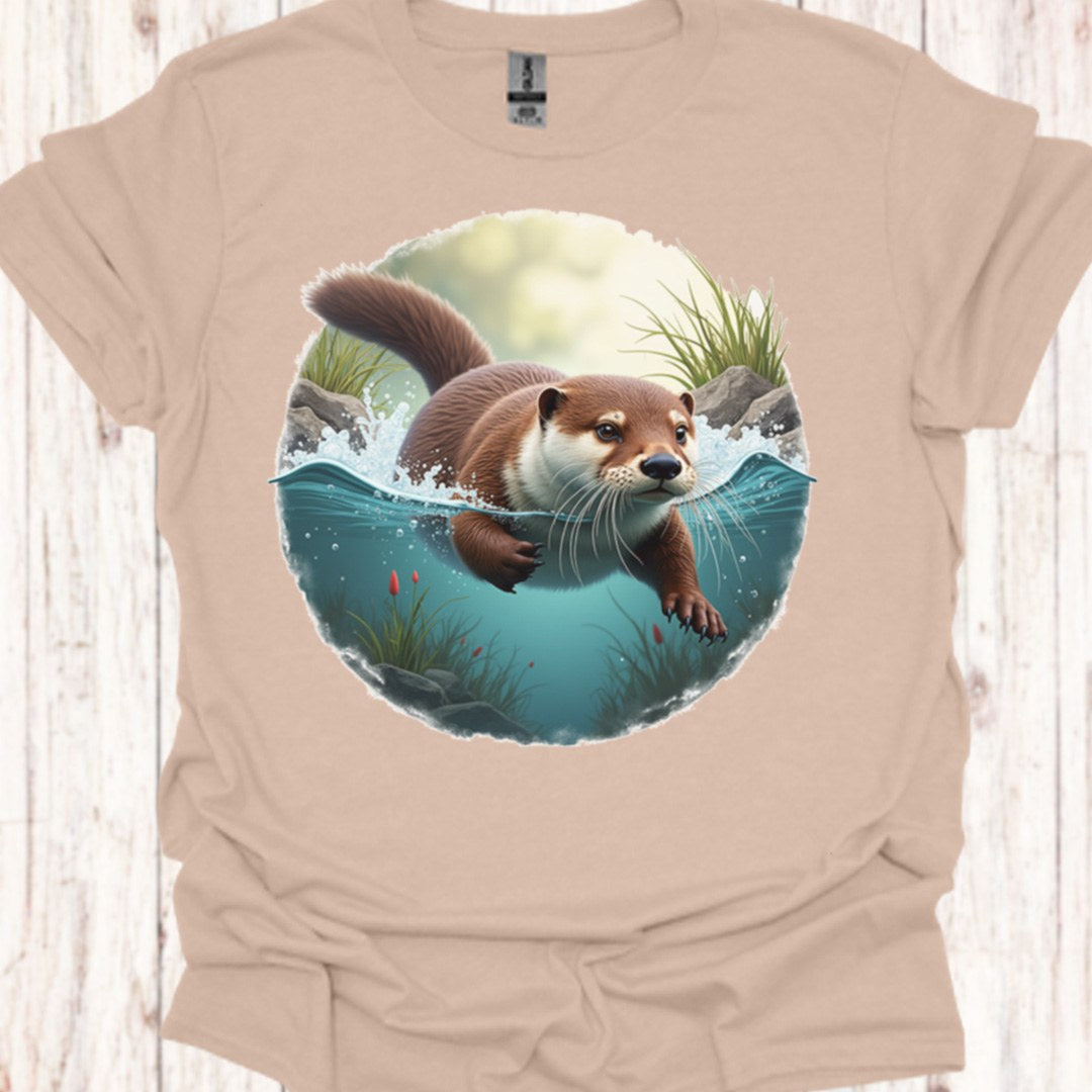 Zwemmende Otter T‑Shirt