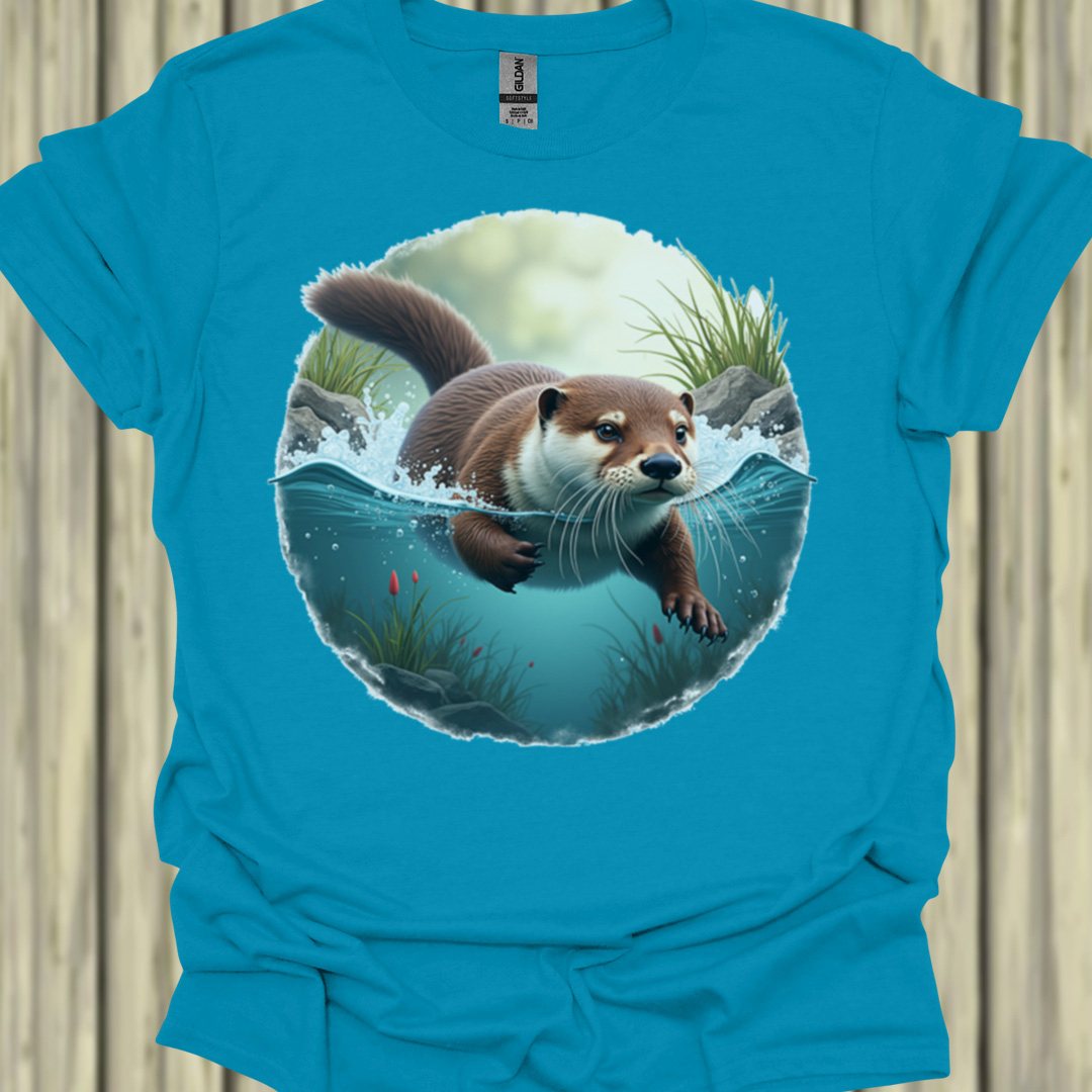 Zwemmende Otter T‑Shirt