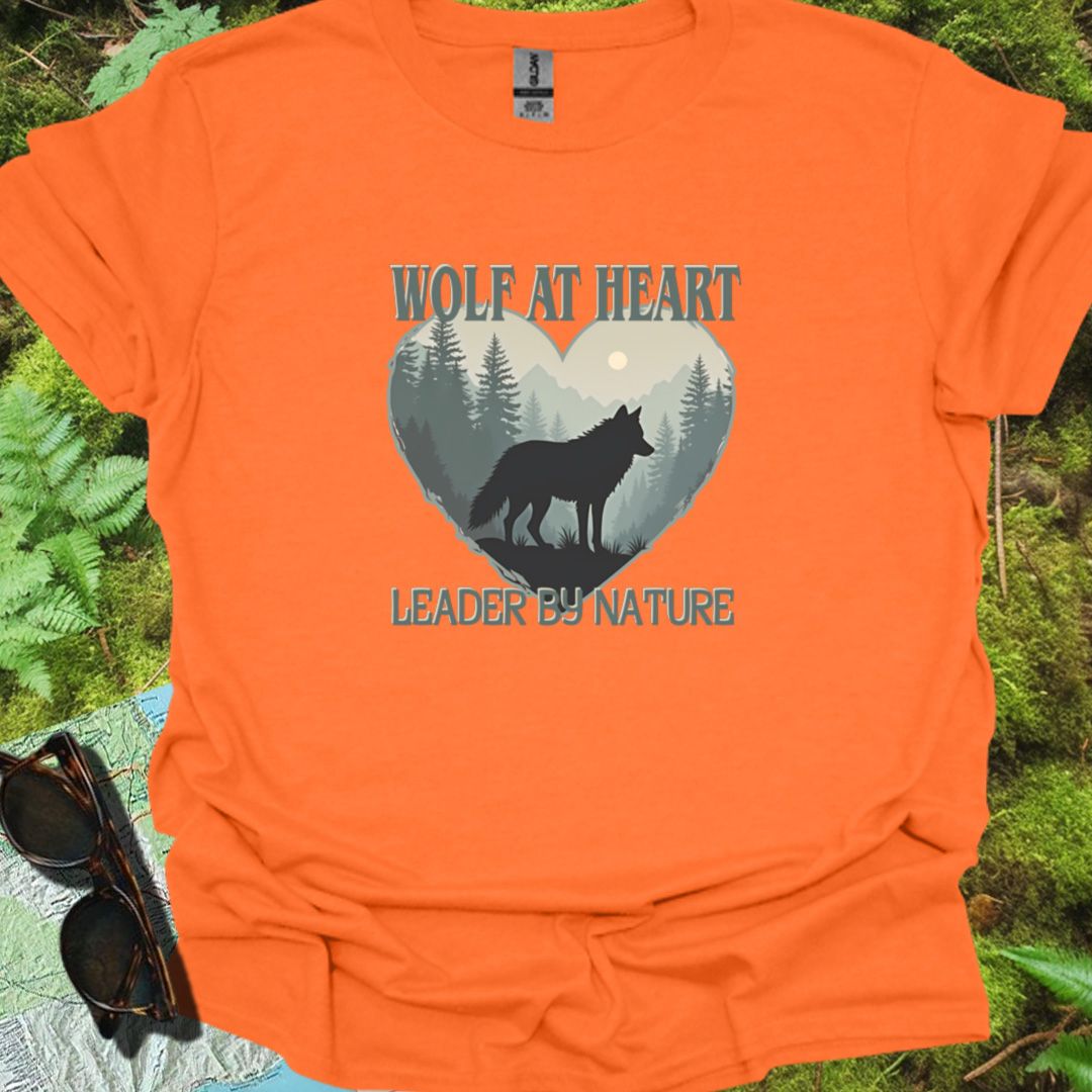 Wolf at Heart Leader by Nature T-shirt trendy