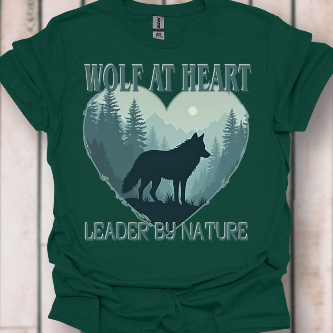 Wolf at Heart Leader by Nature T-shirt intemporel