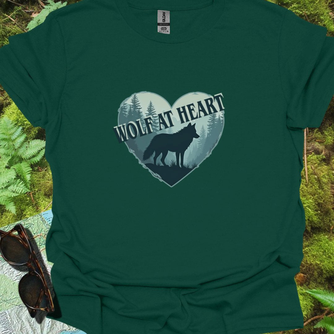 Wolf at Heart diagonaal T-shirt tijdloos