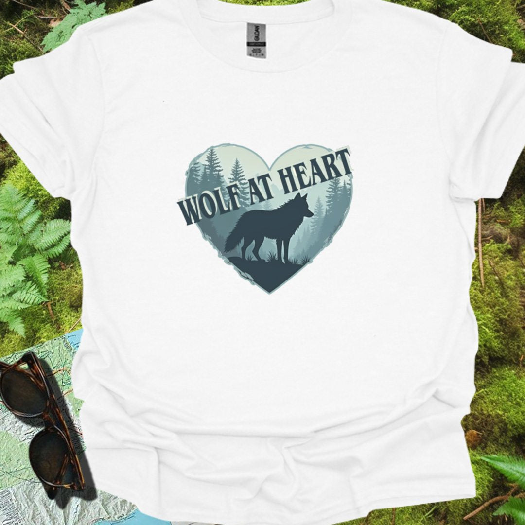 Wolf at Heart diagonaal T-shirt tijdloos