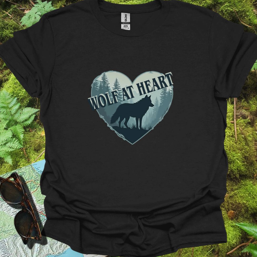 Wolf at Heart diagonaal T-shirt tijdloos