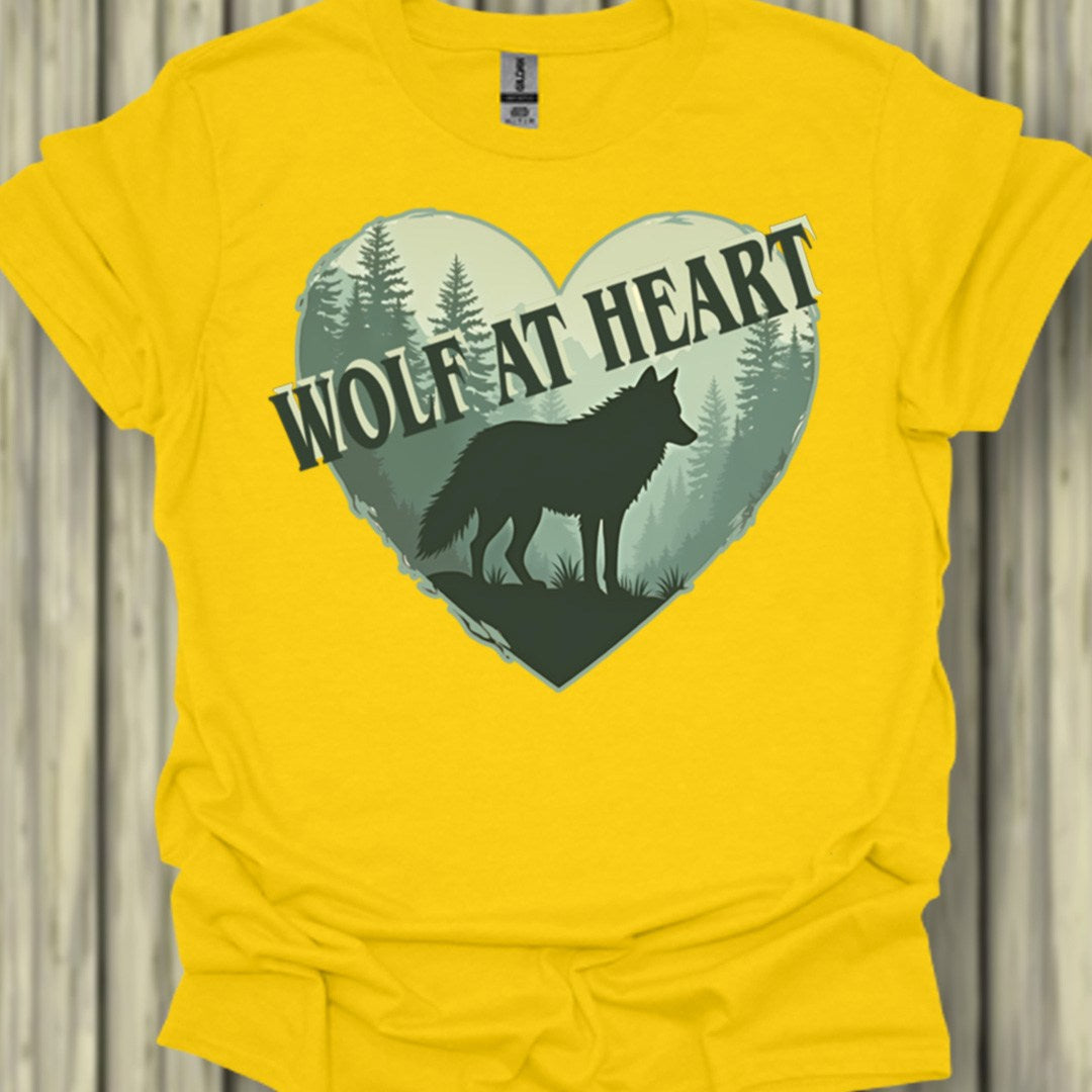 Wolf at Heart diagonale T-shirt tendance