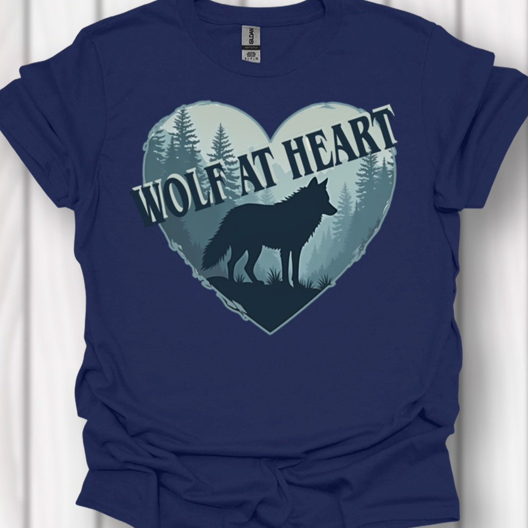 Wolf at Heart diagonaal T-shirt tijdloos