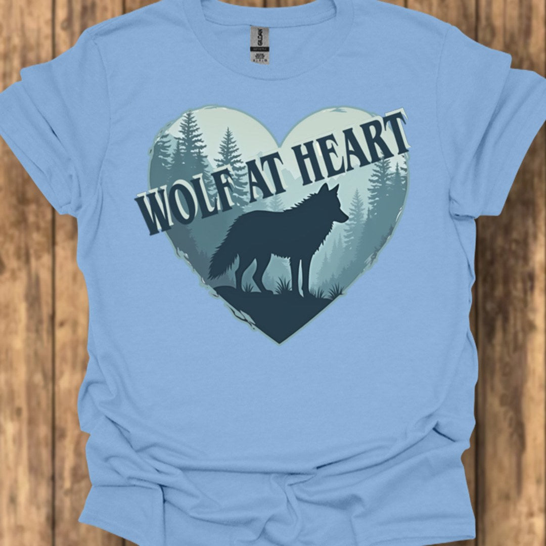 Wolf at Heart diagonale T-shirt tendance