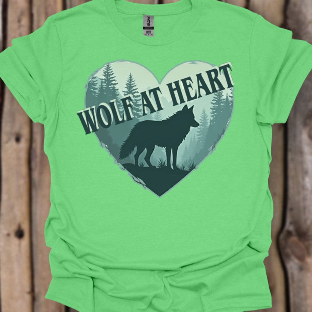 Wolf at Heart diagonale T-shirt tendance