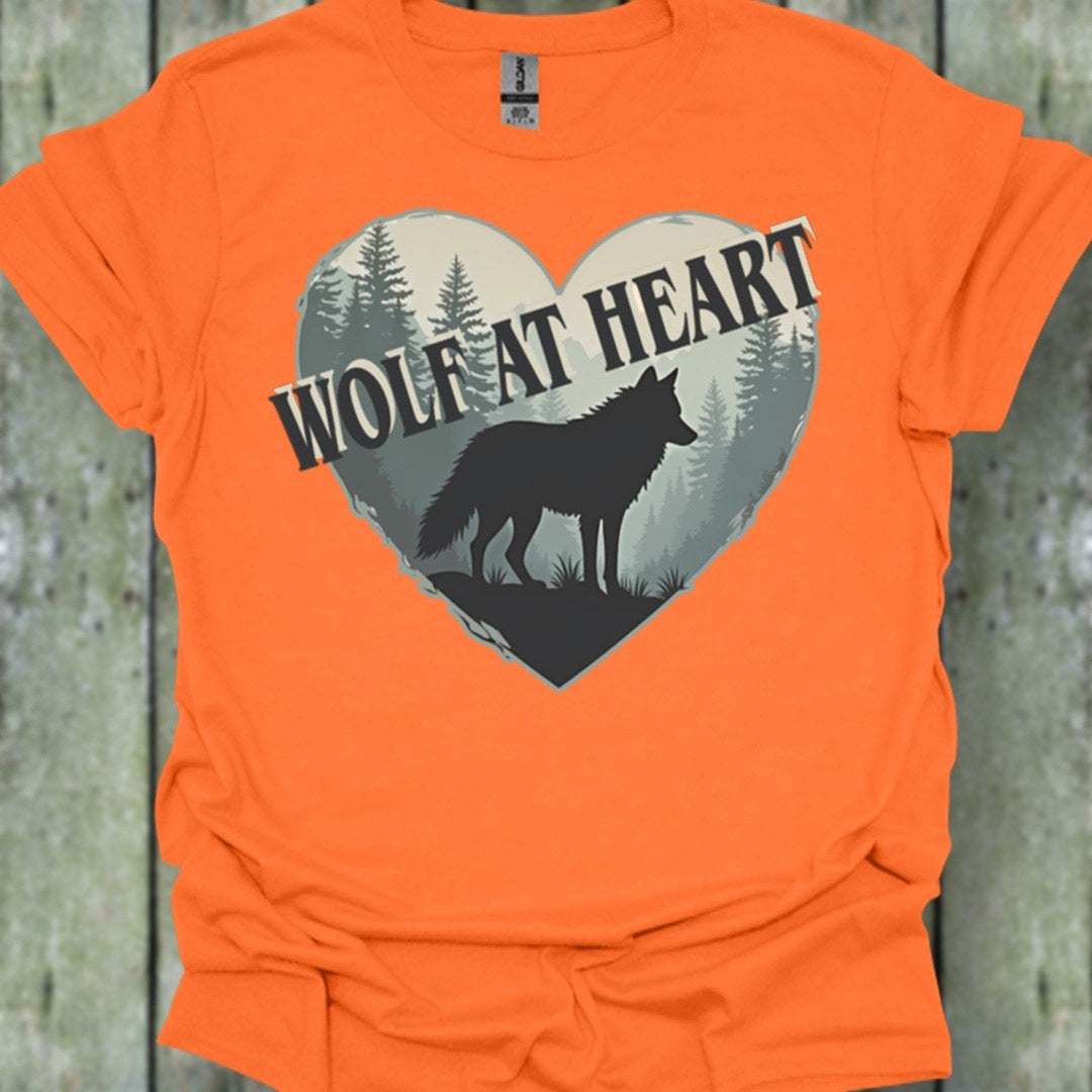 Wolf at Heart diagonale T-shirt tendance
