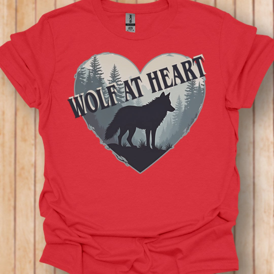 Wolf at Heart diagonale T-shirt tendance