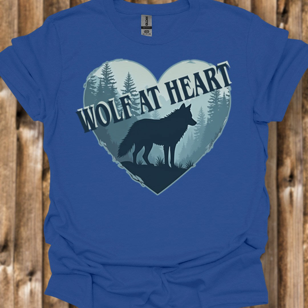 Wolf at Heart diagonale T-shirt tendance