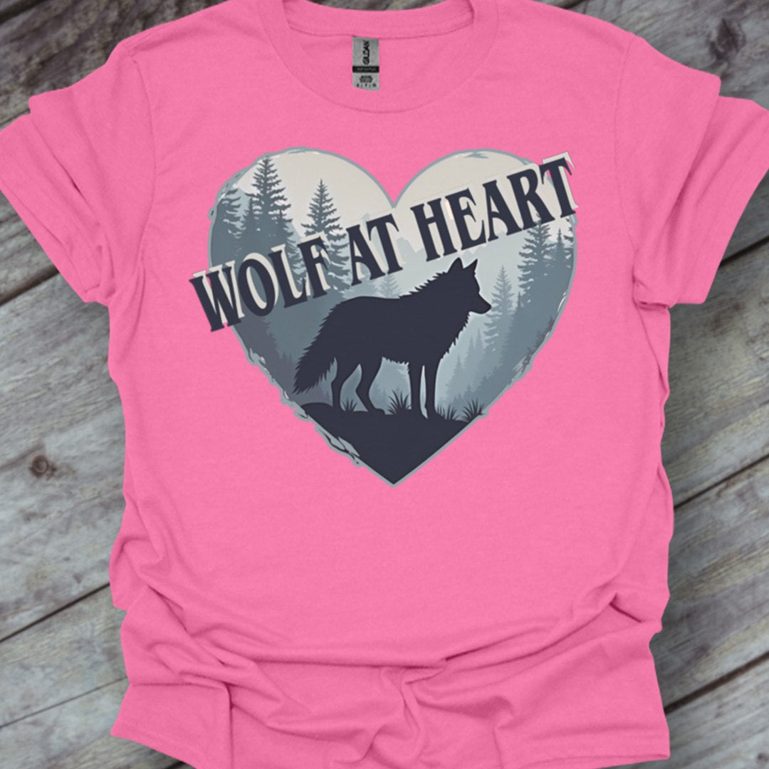 Wolf at Heart diagonale T-shirt tendance