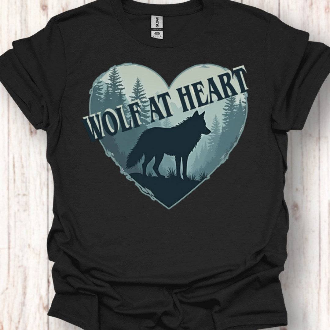 Wolf at Heart diagonaal T-shirt tijdloos