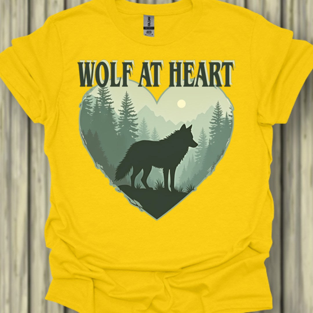 Wolf at Heart trendy T-shirt